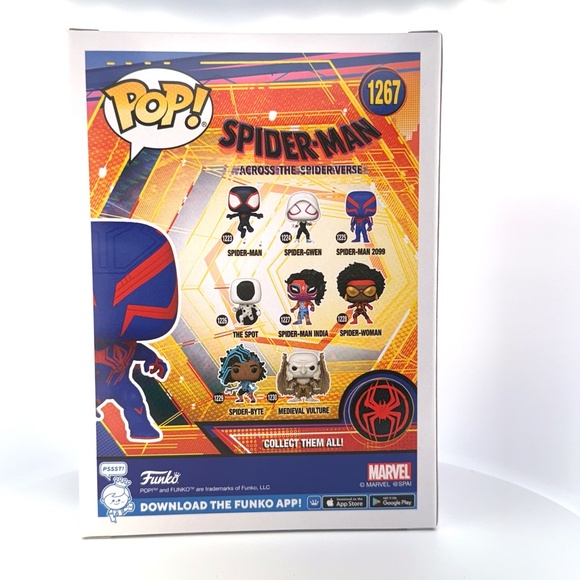 Across the Spider-Verse Spider-Man 2099 Glow-in-the-Dark Pop! Vinyl Figure #1267 - Picture 3 of 4